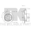 Jeu de 2 disques de frein arrière NK 204553 - Visuel 3