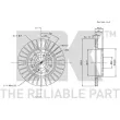 Jeu de 2 disques de frein arrière NK 204556 - Visuel 3