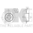 Jeu de 2 disques de frein arrière NK 204558 - Visuel 3