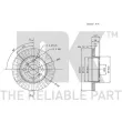 Jeu de 2 disques de frein avant NK 204566 - Visuel 3