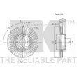 Jeu de 2 disques de frein avant NK 204580 - Visuel 3