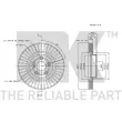 Jeu de 2 disques de frein avant NK 204590 - Visuel 3