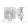 Jeu de 2 disques de frein avant NK 204591 - Visuel 3