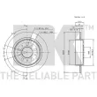 Jeu de 2 disques de frein arrière NK 204827 - Visuel 3