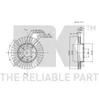 Jeu de 2 disques de frein avant NK 312615 - Visuel 3