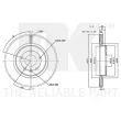 Jeu de 2 disques de frein arrière NK 313688 - Visuel 3