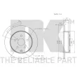 Jeu de 2 disques de frein arrière NK 3145112 - Visuel 3