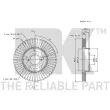 Jeu de 2 disques de frein avant NK 314578 - Visuel 3