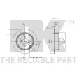 Jeu de 2 disques de frein arrière NK 314584 - Visuel 3