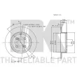 Jeu de 2 disques de frein arrière NK 314585 - Visuel 3