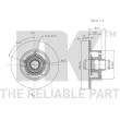 Jeu de 2 disques de frein arrière NK 3147120 - Visuel 3