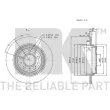 Jeu de 2 disques de frein arrière NK 314854 - Visuel 3