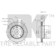 Jeu de 2 disques de frein avant NK 315010 - Visuel 3