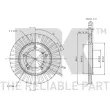 Jeu de 2 disques de frein avant NK 315210 - Visuel 3