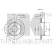 Jeu de 2 disques de frein avant NK 315211 - Visuel 3