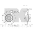 Jeu de 2 disques de frein avant NK 315214 - Visuel 3