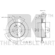 Jeu de 2 disques de frein arrière NK 343354 - Visuel 3