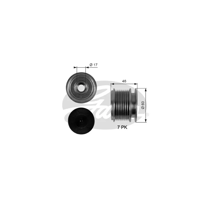 Poulie roue libre, alternateur GATES OAP7056