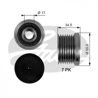 Poulie roue libre, alternateur GATES OAP7084