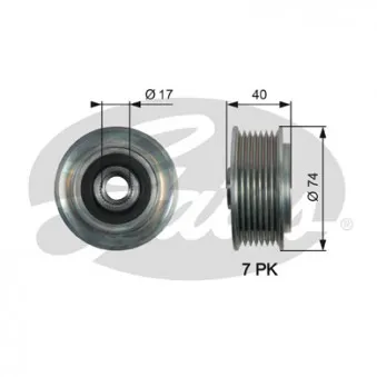 Poulie roue libre, alternateur GATES OAP7159