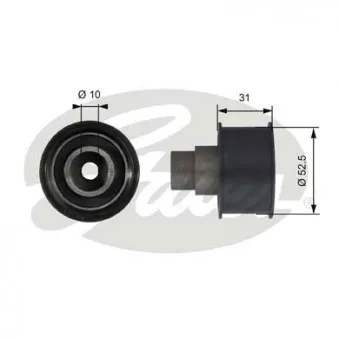 Poulie renvoi/transmission, courroie de distribution GATES T42080