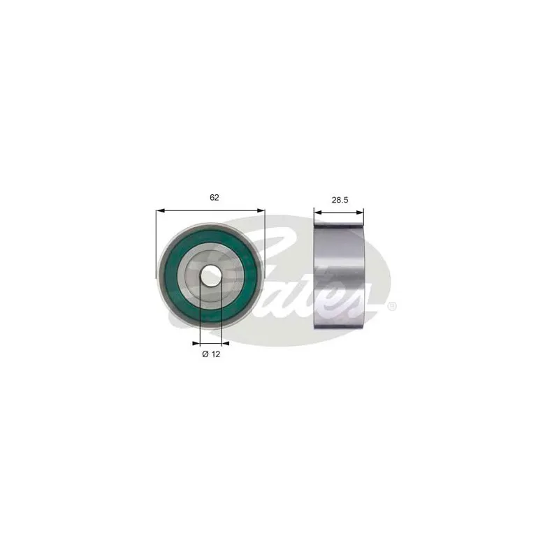 Poulie renvoi/transmission, courroie de distribution GATES T42192