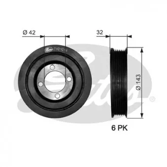 Poulie, vilebrequin GATES TVD1016