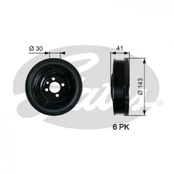 Poulie, vilebrequin GATES TVD1031