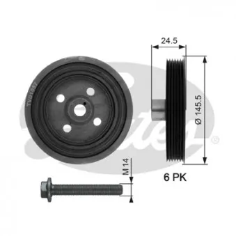 Poulie, vilebrequin GATES TVD1057A