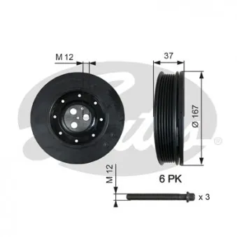 Poulie, vilebrequin GATES TVD1060A