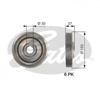 Poulie, vilebrequin GATES TVD1090