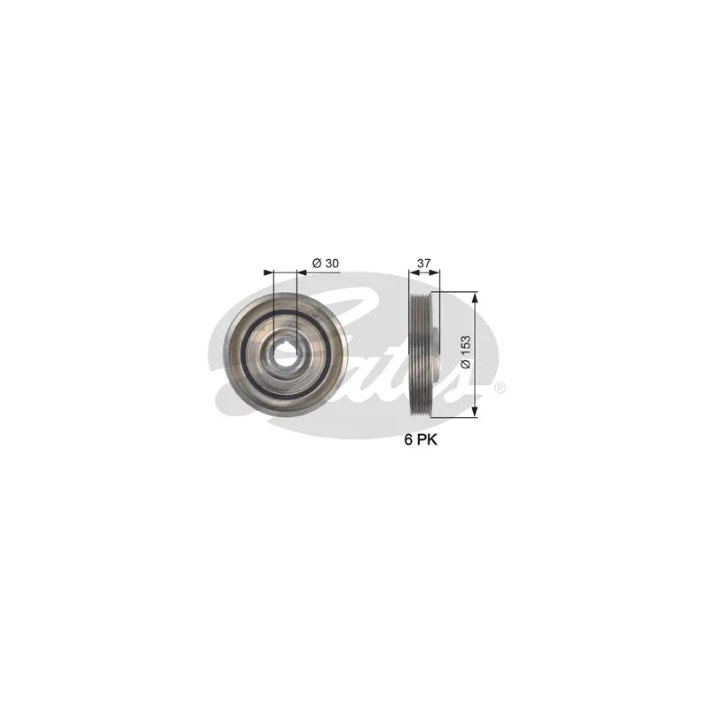 Poulie, vilebrequin GATES TVD1090