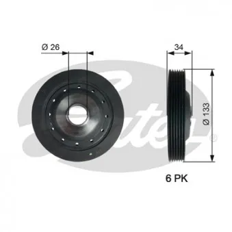 Poulie, vilebrequin GATES TVD1113