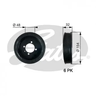 Poulie, vilebrequin GATES TVD1130