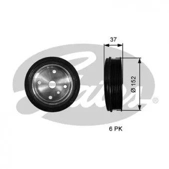 Poulie, vilebrequin GATES TVD1137