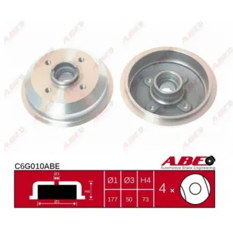 Tambour de frein ABE C6G010ABE