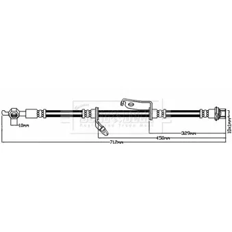 Flexible de frein BORG & BECK BBH8316