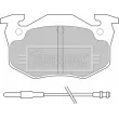 Jeu de 4 plaquettes de frein arrière BORG & BECK BBP1545 - Visuel 2