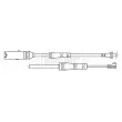 Contact d'avertissement, usure des plaquettes de frein BORG & BECK BWL3193 - Visuel 2