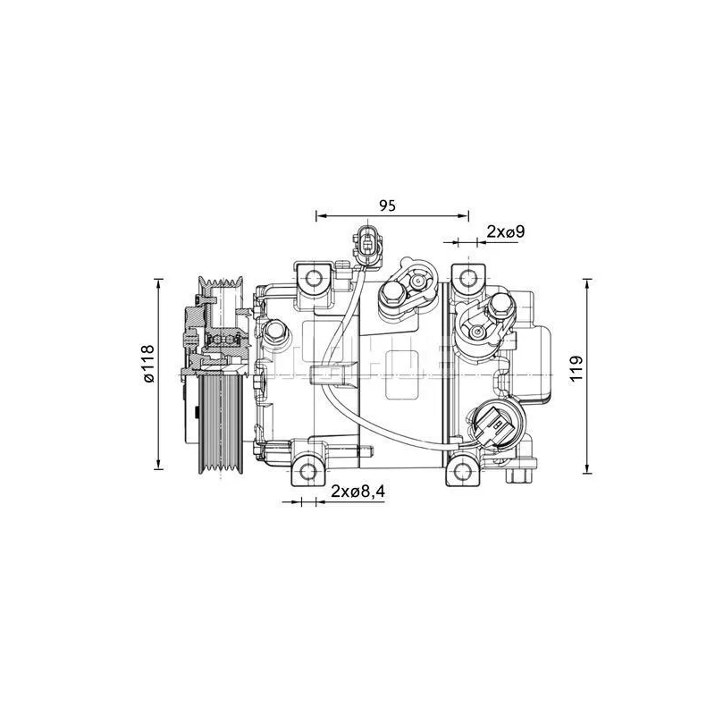 Compresseur, climatisation BV PSH 090.155.087.310