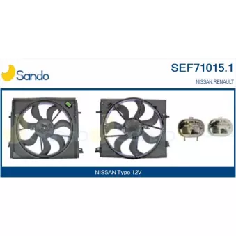 Moteur électrique, ventilateur pour radiateurs SANDO SEF71015.1