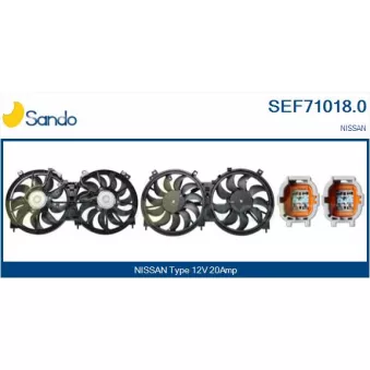 Moteur électrique, ventilateur pour radiateurs SANDO SEF71018.0