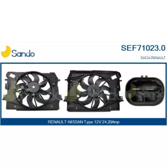 Moteur électrique, ventilateur pour radiateurs SANDO SEF71023.0