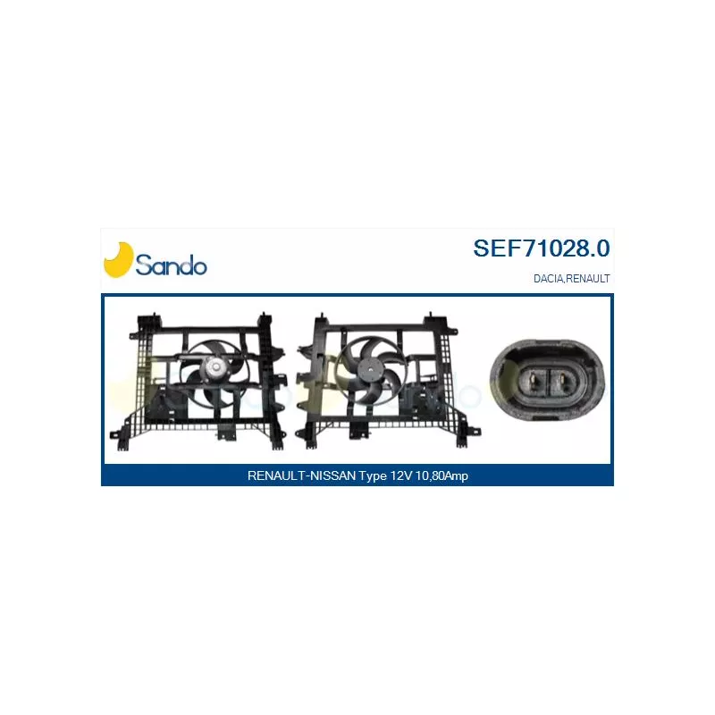 Moteur électrique, ventilateur pour radiateurs SANDO SEF71028.0