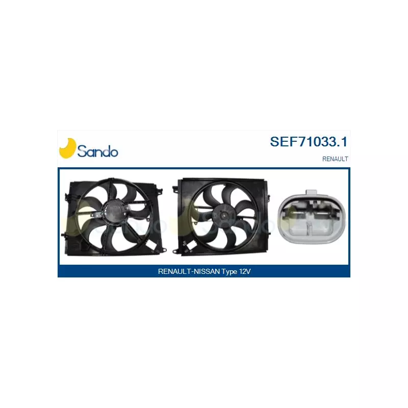 Moteur électrique, ventilateur pour radiateurs SANDO SEF71033.1