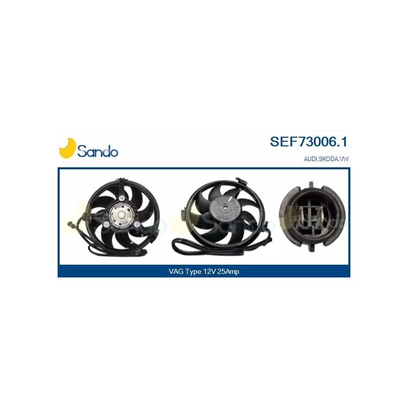 Moteur électrique, ventilateur pour radiateurs SANDO SEF73006.1