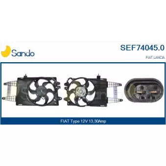 Moteur électrique, ventilateur pour radiateurs SANDO SEF74045.0