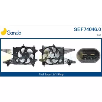 Moteur électrique, ventilateur pour radiateurs SANDO SEF74046.0