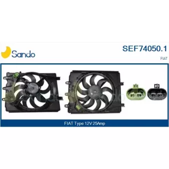 Moteur électrique, ventilateur pour radiateurs SANDO SEF74050.1