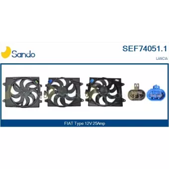 Moteur électrique, ventilateur pour radiateurs SANDO SEF74051.1